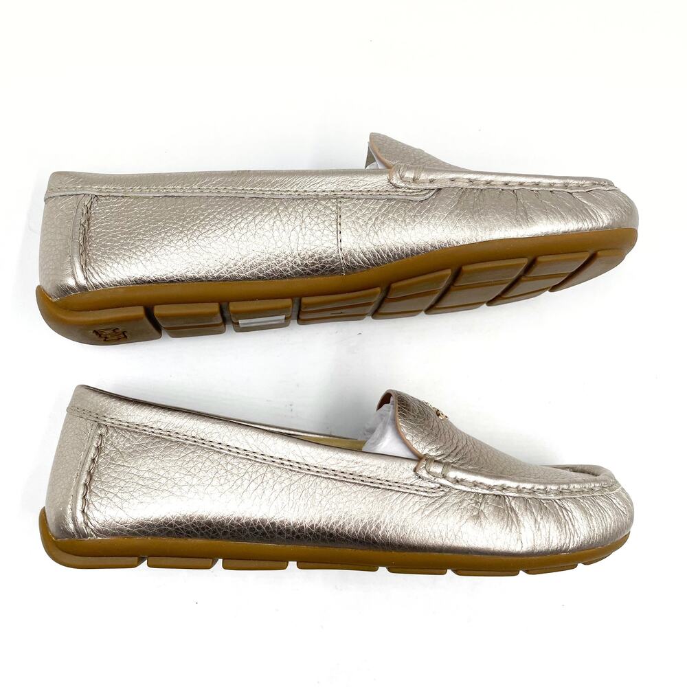 Coach Marley Driver Driving Loafers Champagne Gold Metallic Slip On Sz 8.5 Women - Picture 6 of 10